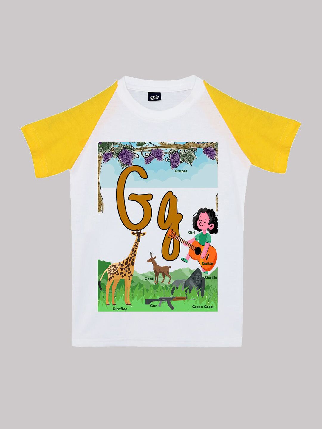 RISH Boys Alphabet G Educational Graphic Printed Short Sleeves T-shirt-picture-21