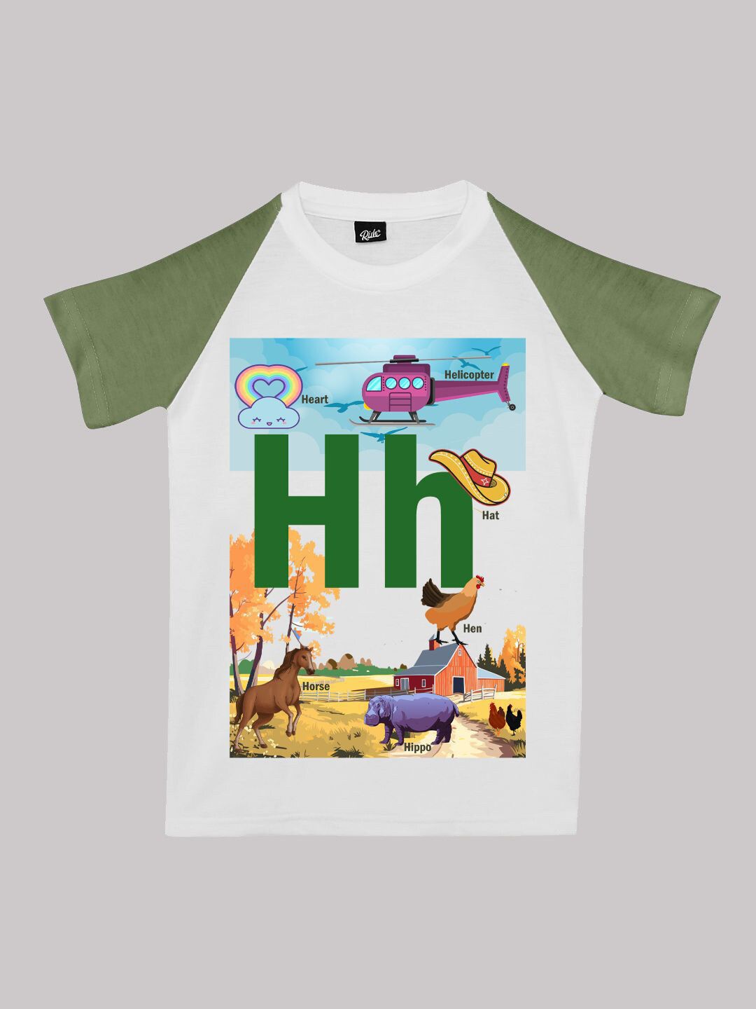 RISH Boys Graphic Printed Raglan Sleeves Cotton Regular Fit T-shirt-picture-47