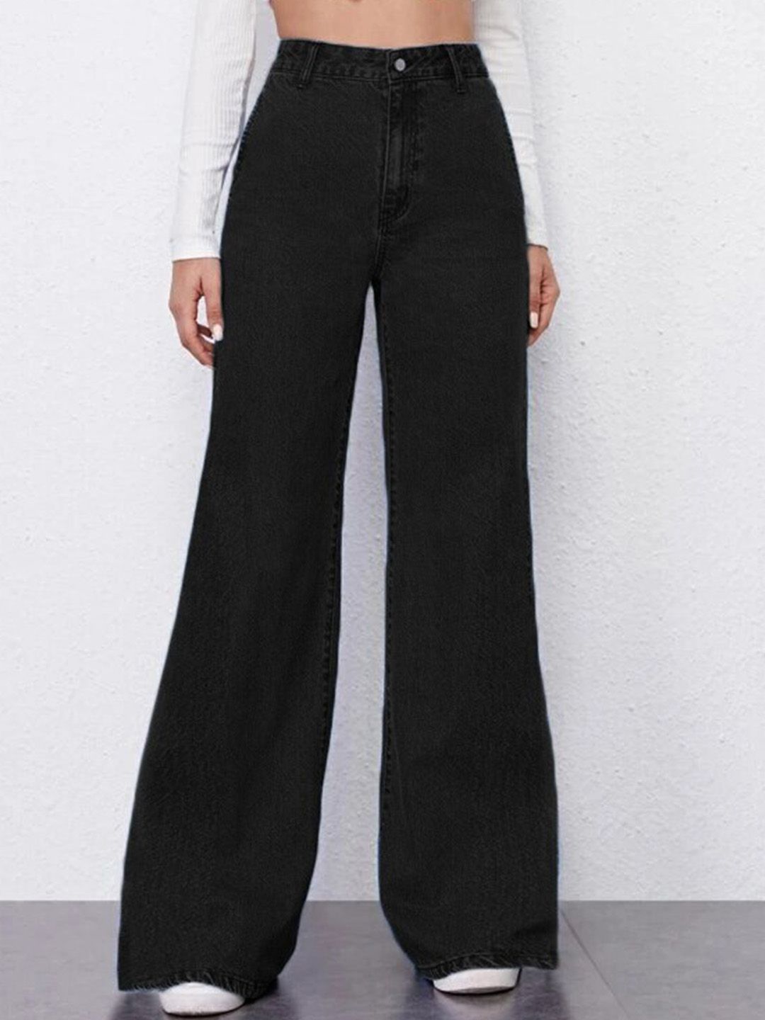 Off Duty India Women Comfort Wide Leg High-Rise Clean Look Jeans-picture-13