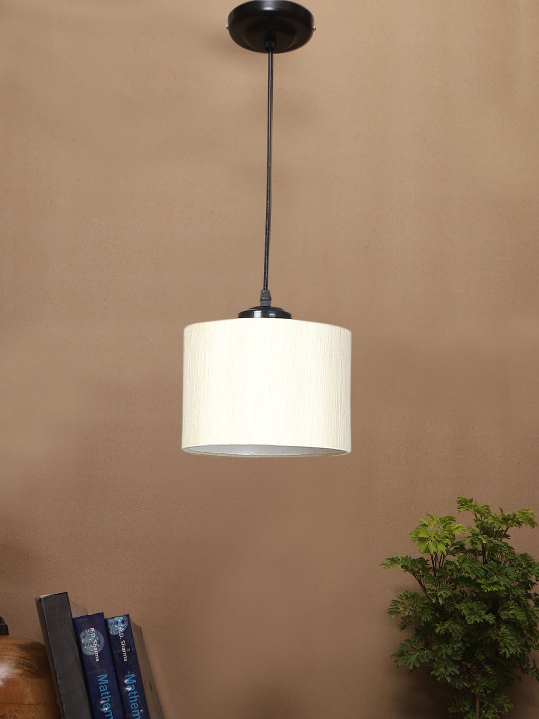 Devansh Off White Textured Ceiling Lamp-image-43