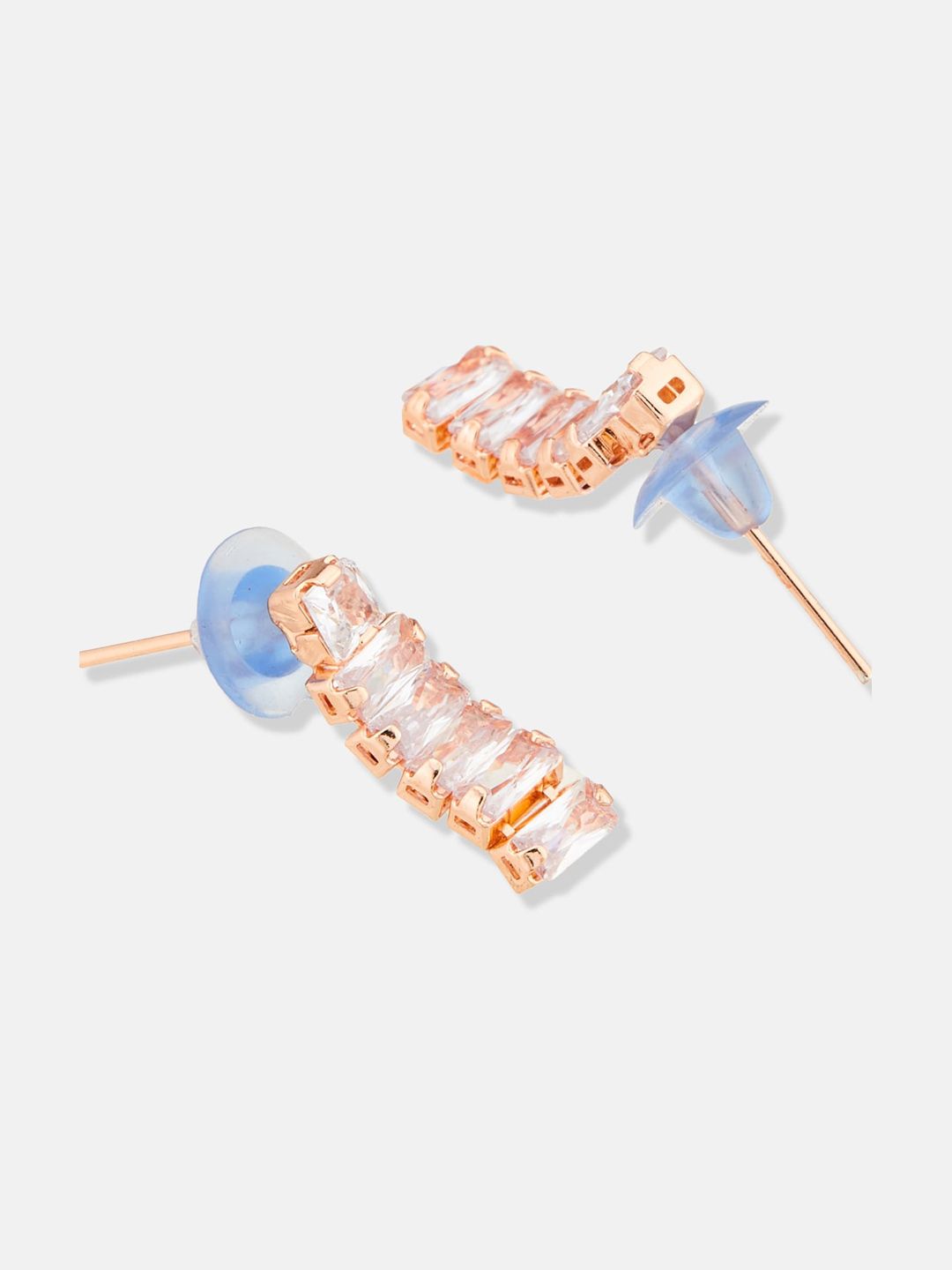 ATIBELLE Rose Gold Plated CZ-Studded Jewellery Set