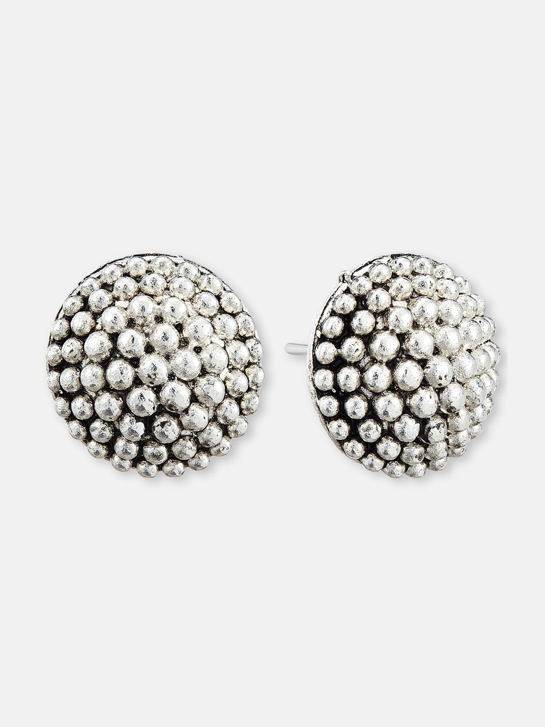 ATIBELLE Silver-Plated Contemporary Studs Earrings