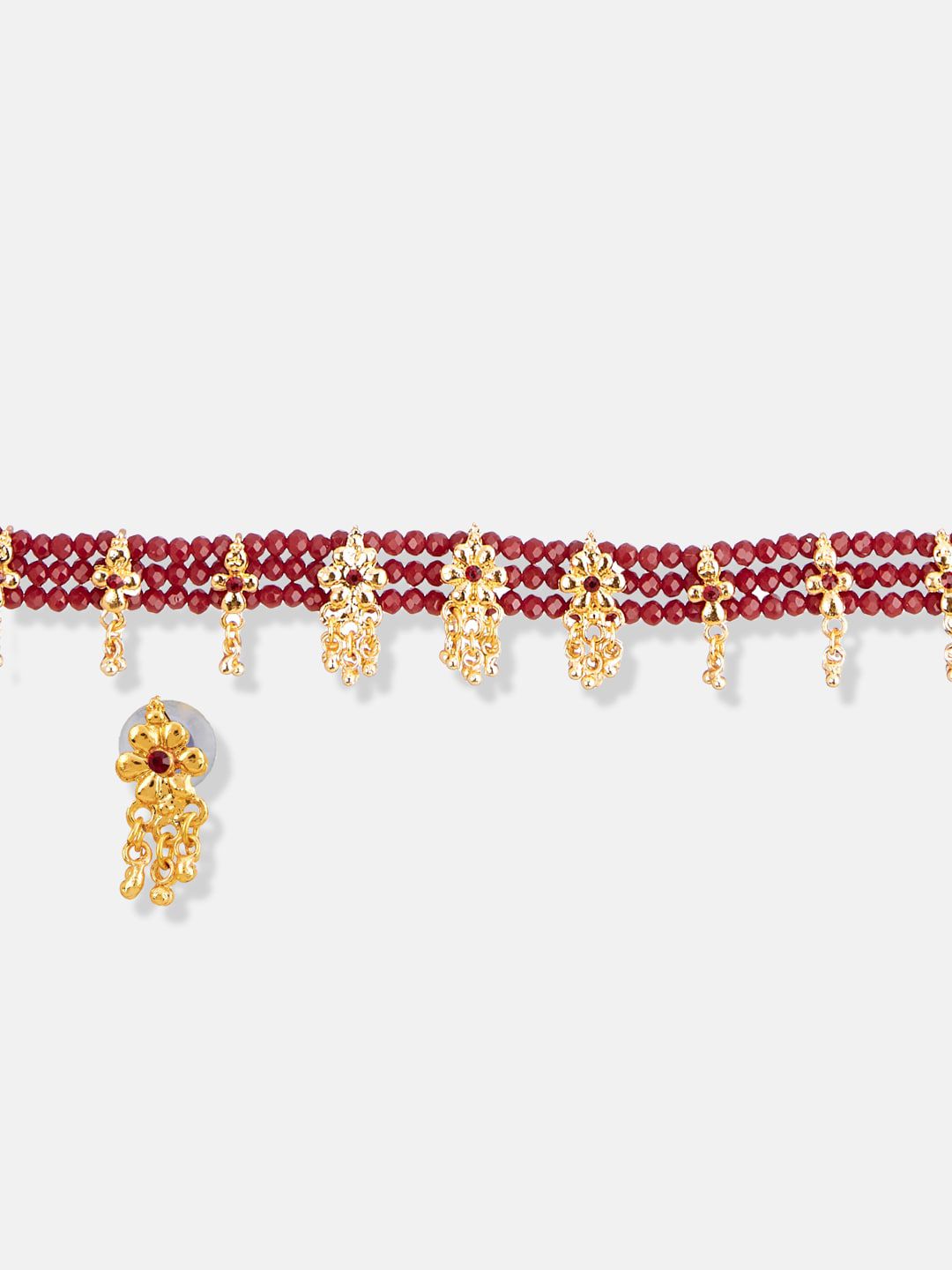 ATIBELLE Gold-Plated Stone-Studded Jewellery Set