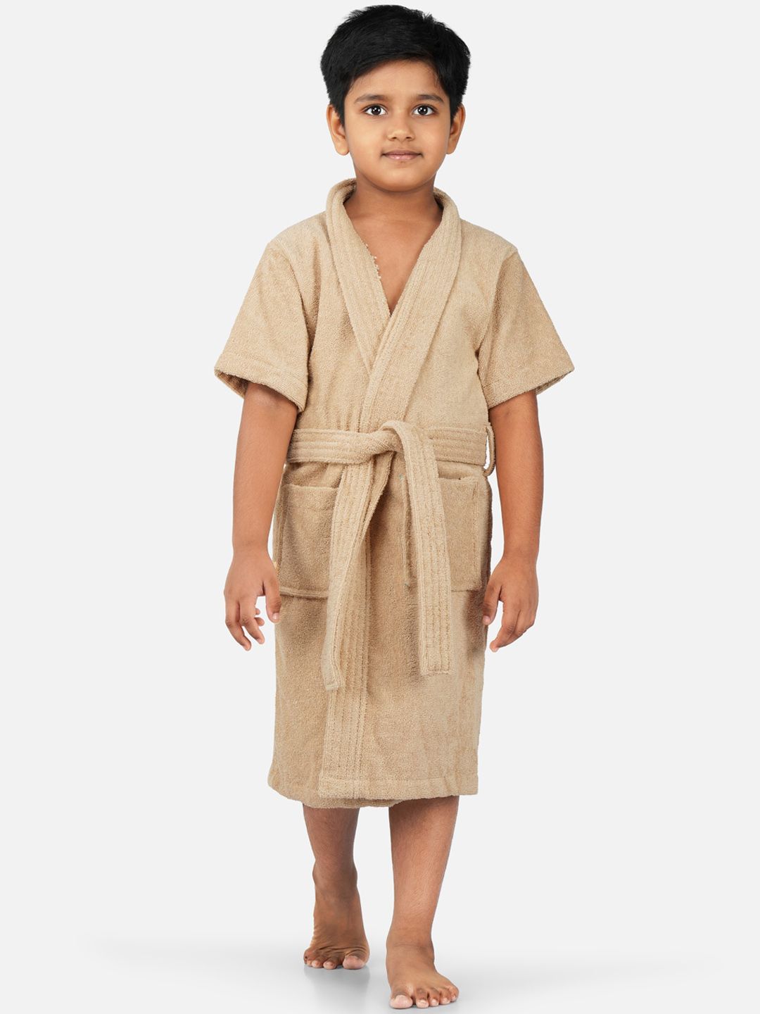 RANGOLI Kids Pure Cotton 400 GSM Belted Bath Robe-picture-45