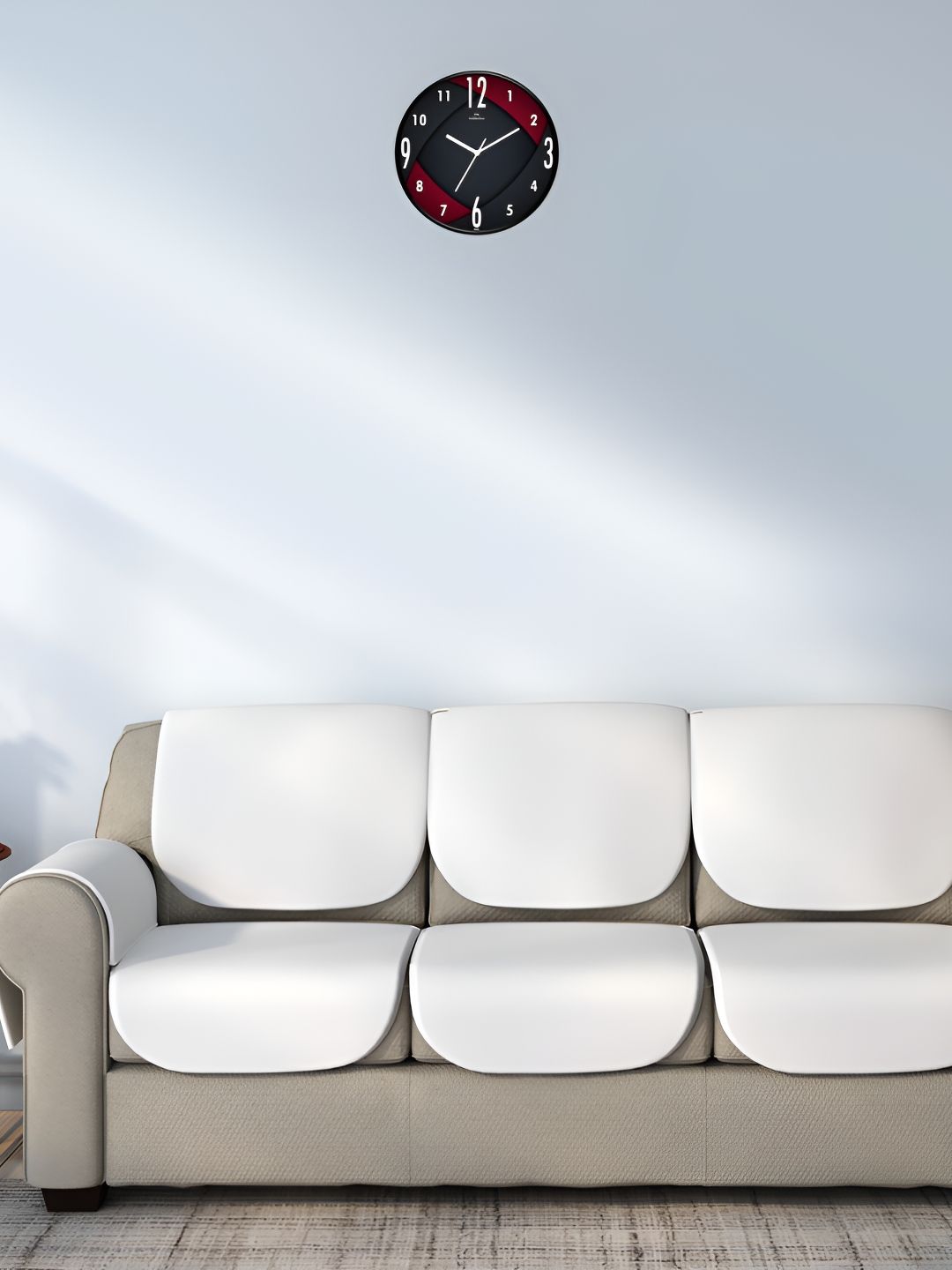 IIK COLLECTION Black &Red Printed Contemporary Wall Clock-picture-24