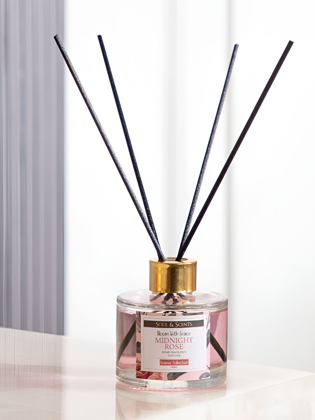 SOUL & SCENTS Transparent Midnight Rose Reed Aroma Oil Diffuser 120 ml-image-3