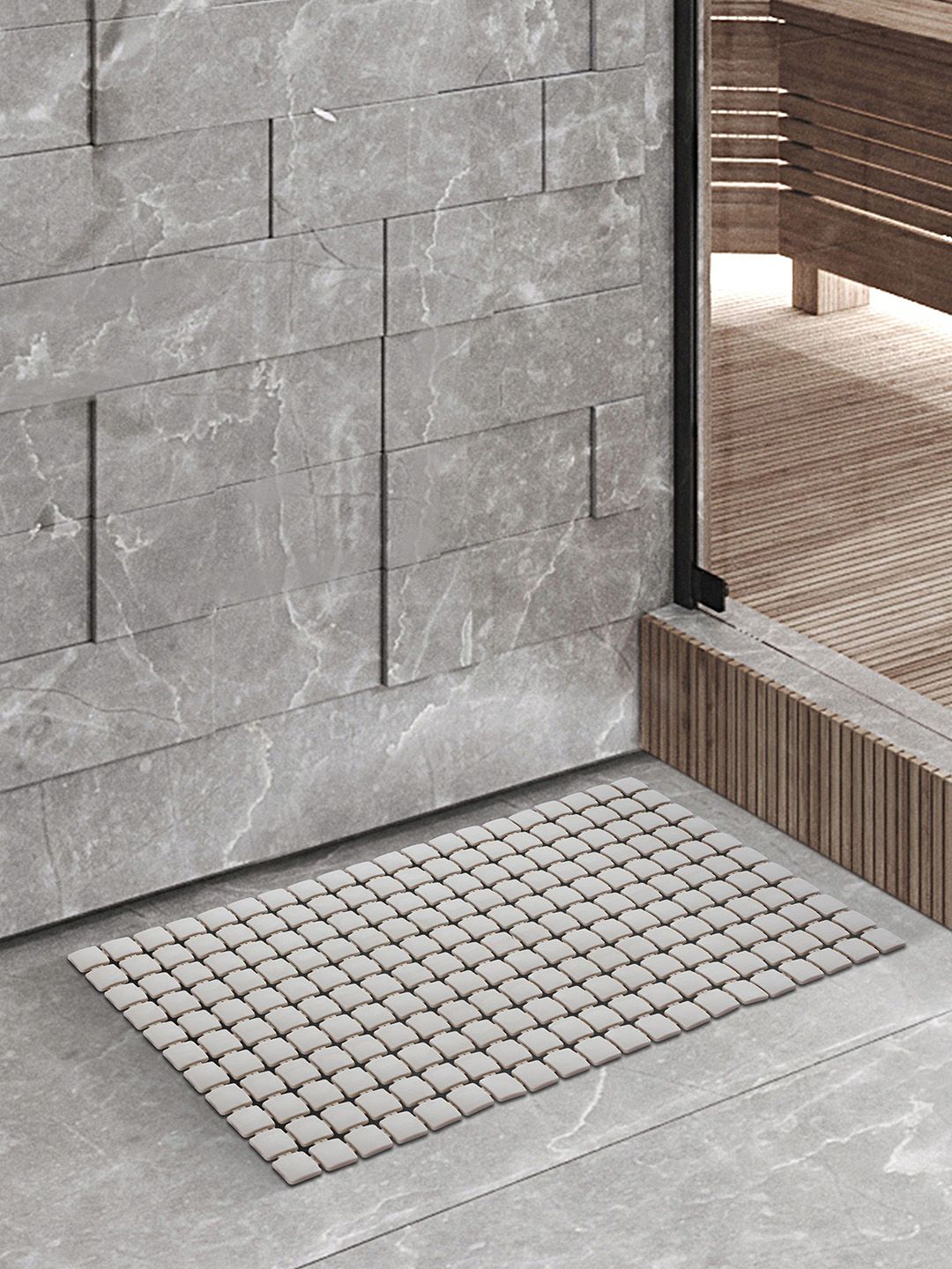 OBSESSIONS Taupe 3000 GSM Anti Slip Bath Rug