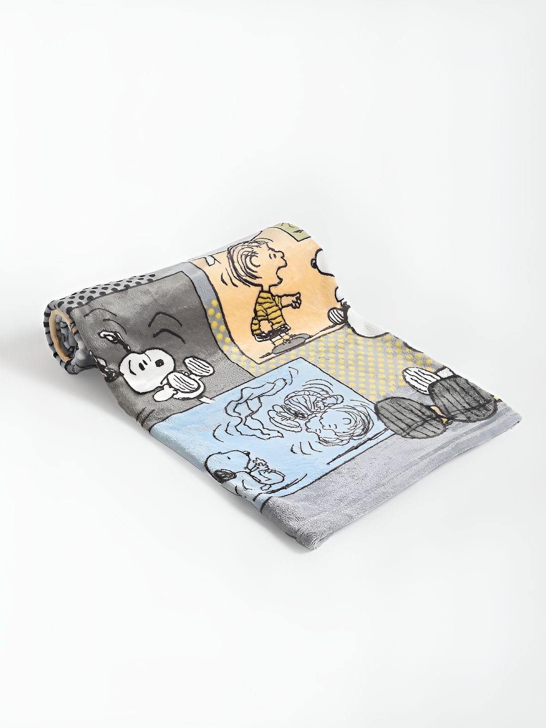 MiArcus Kids Peanuts Grey Snoopy Characters 300 GSM Blanket-image-41