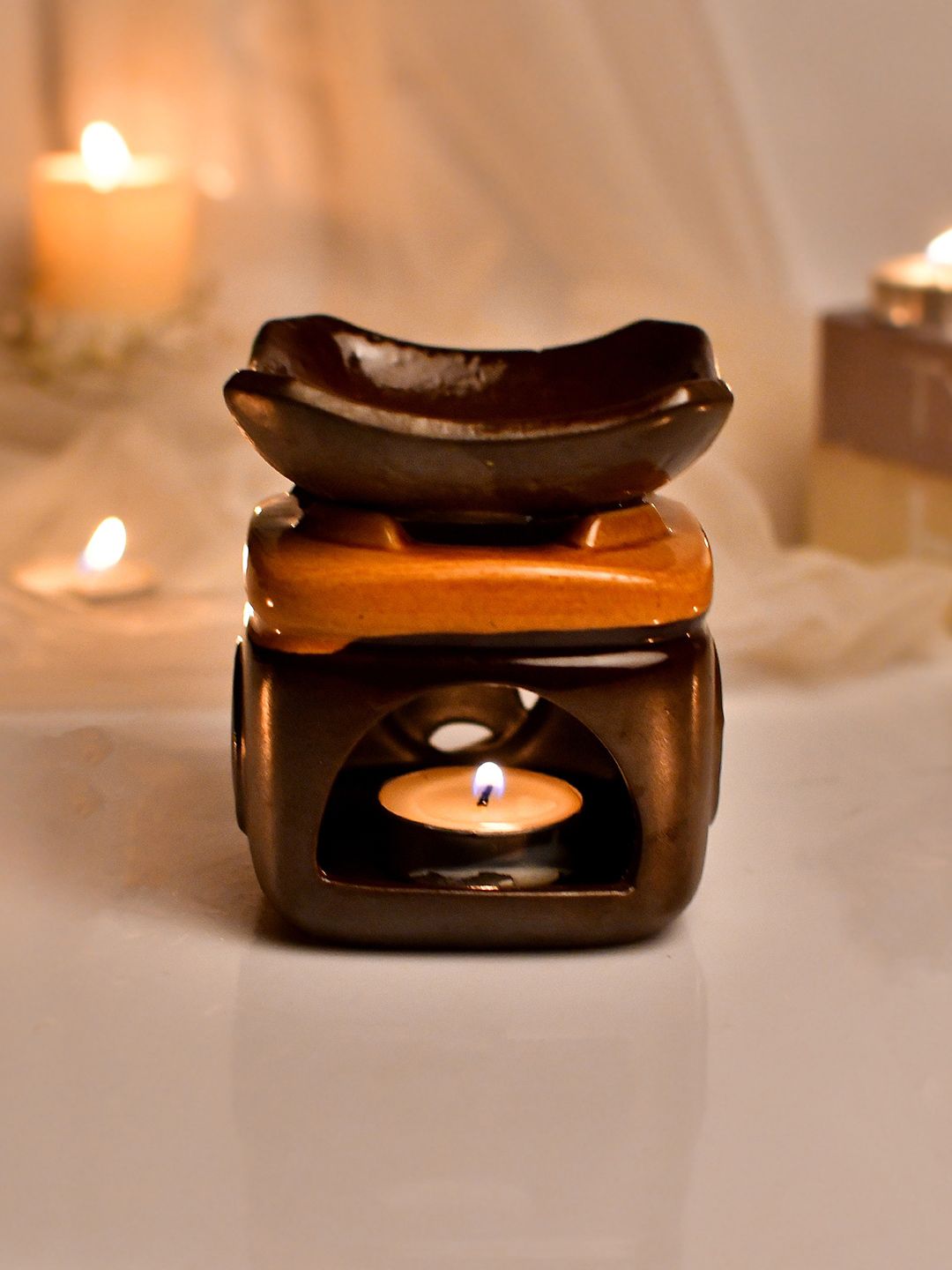 TAYHAA Brown Serenity Shape Aroma Oil Diffuser-image-47