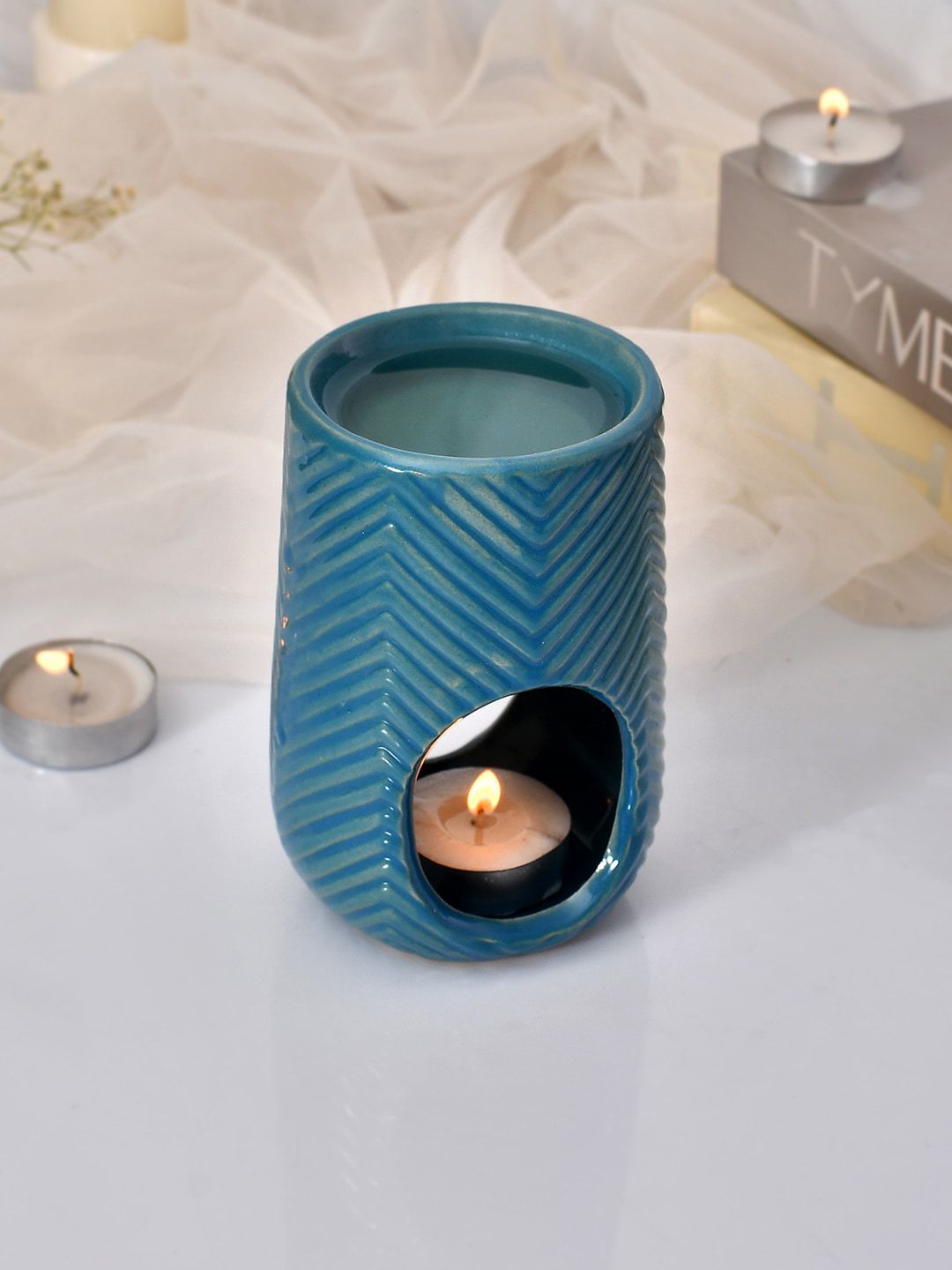 TAYHAA Blue Oval Shaped Aroma Artisanal Oil Diffuser-image-4