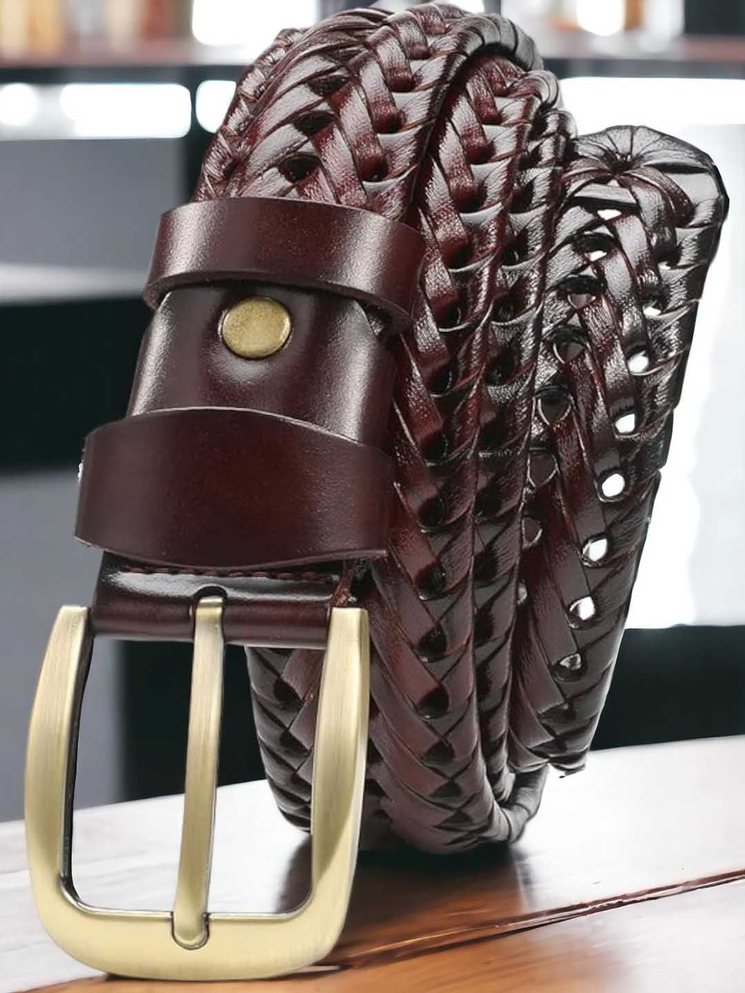 WROGN Men Braided Stretchable Leather Belt-image-21