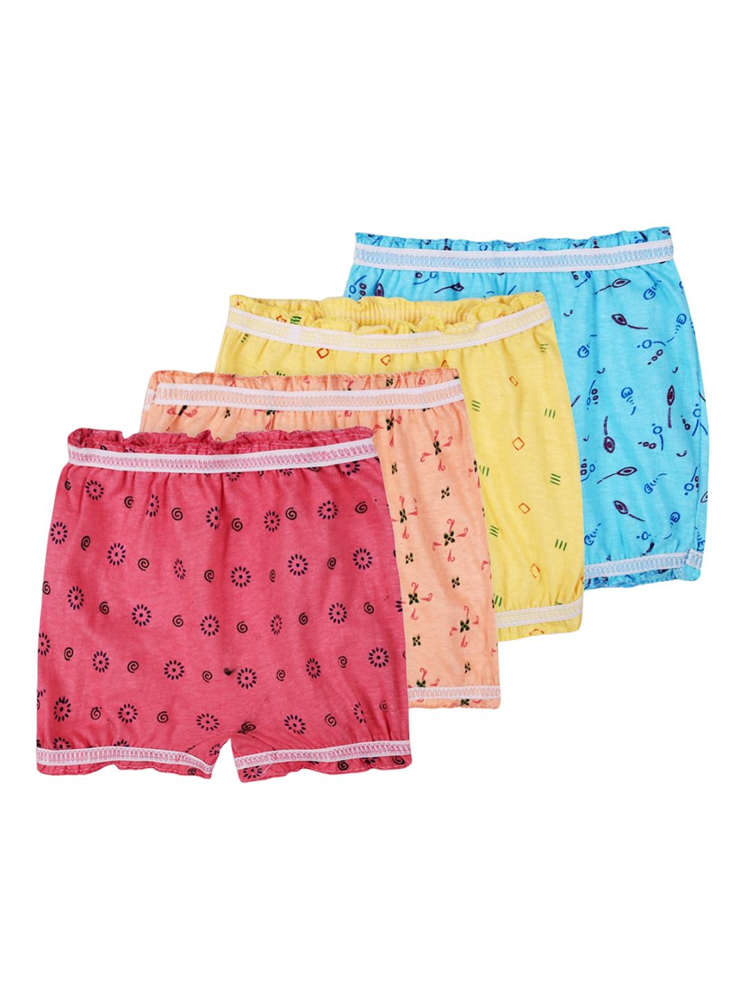 BAESD Kids Pack Of 4 Printed Pure Cotton Boyshorts Briefs-image-16