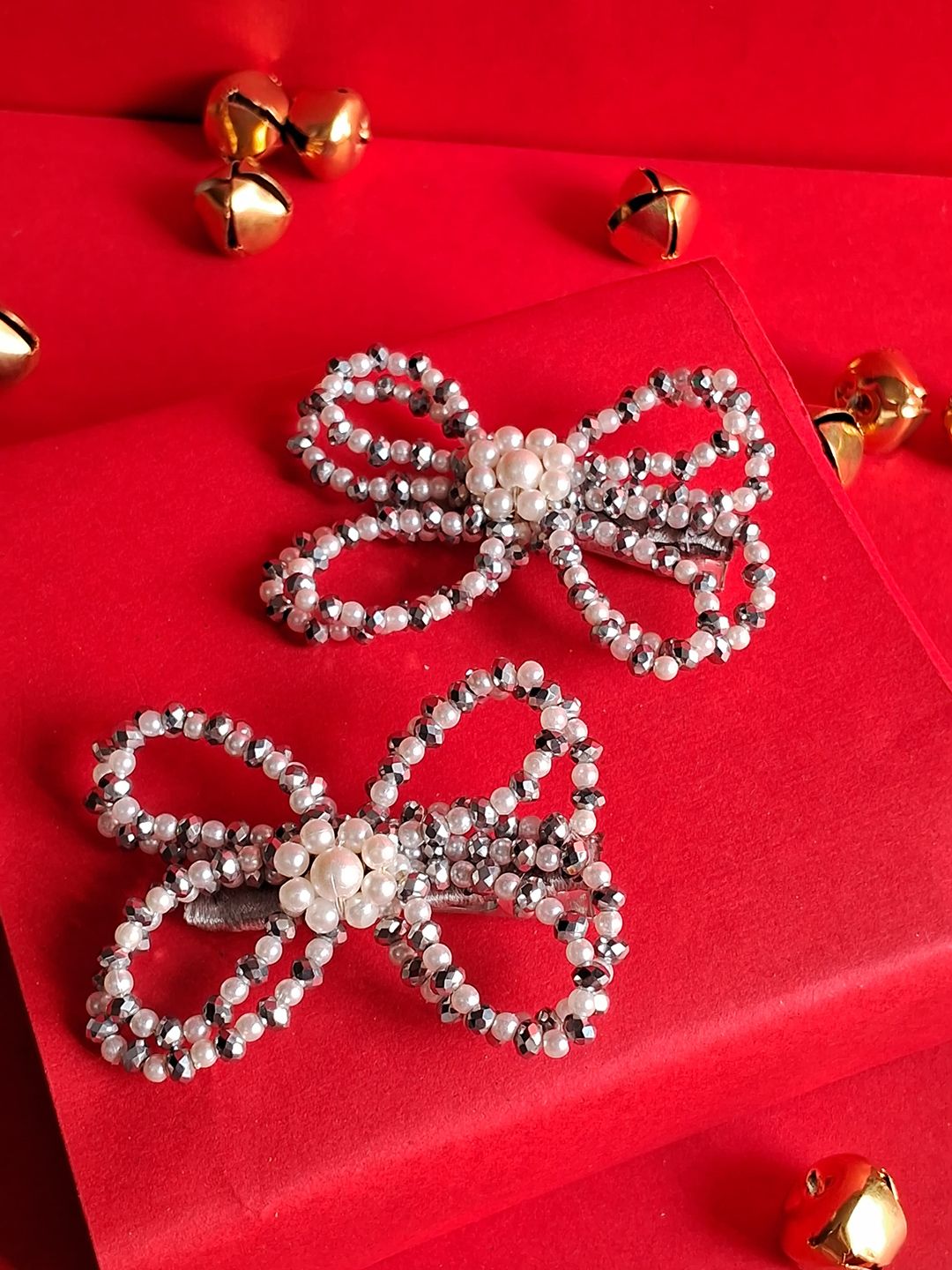 Choko Girls Set of 2 Beaded Alligator Butterfly Hair Clips-picture-22