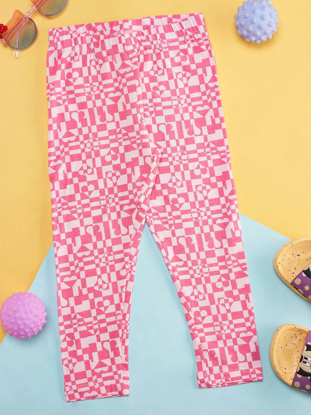 Pantaloons Junior Girls Printed Cotton Leggings-picture-35