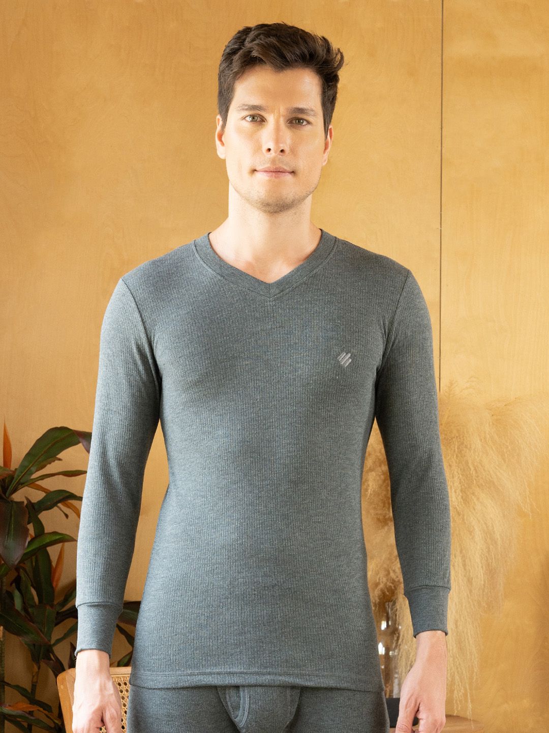 ONN V-Neck Cotton Thermal Top-image-46