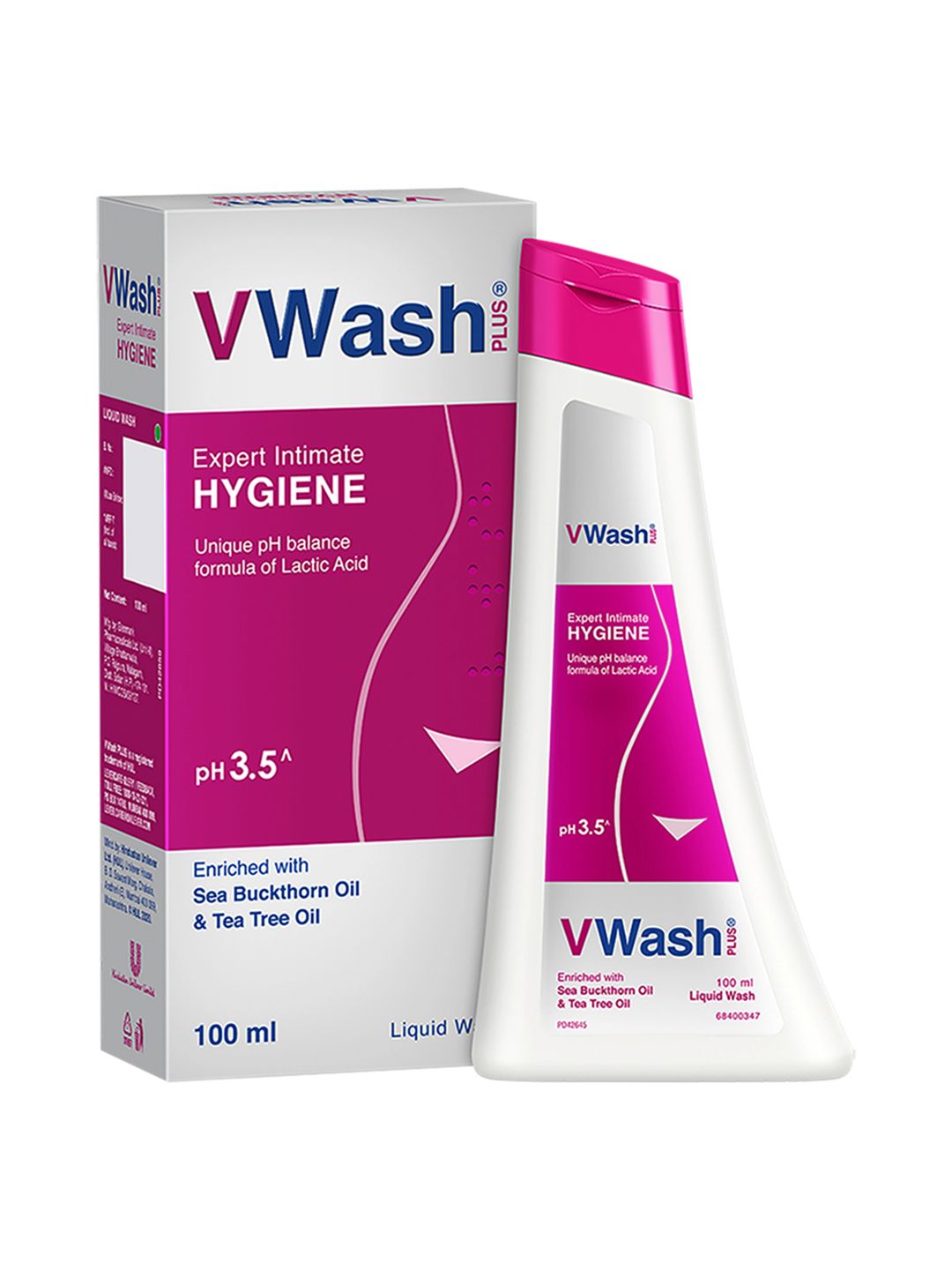 VWash Plus Expert Intimate Hygiene Liquid Wash with Sea Buckthorn Oil - 100ml