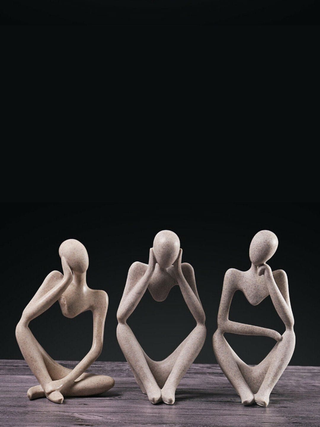 Mariner's Creation Grey 3 Pieces Thinker Art Man Showpieces-picture-13