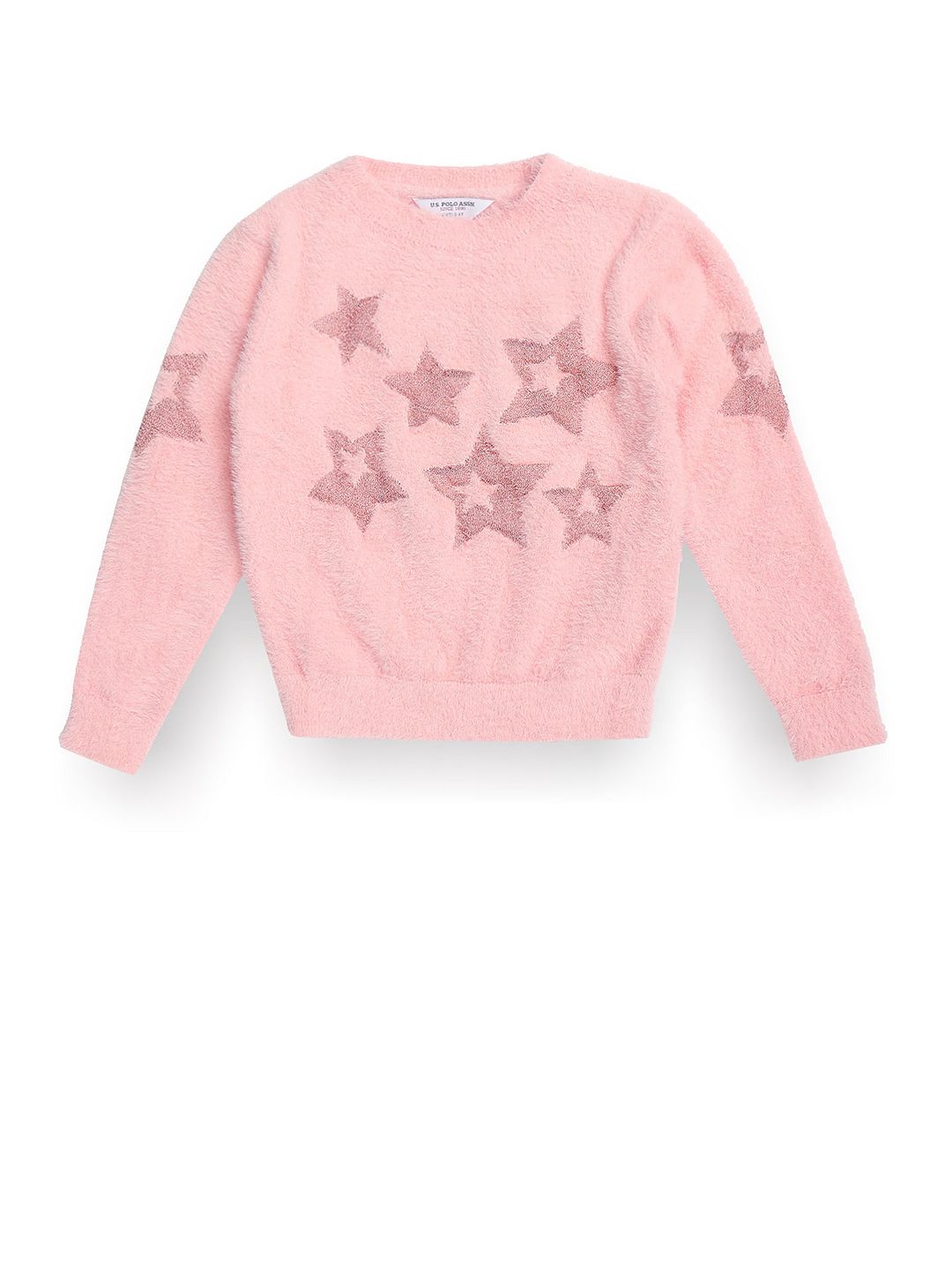 U.S. Polo Assn. Kids Girls Self Design Pullover Sweater-picture-36