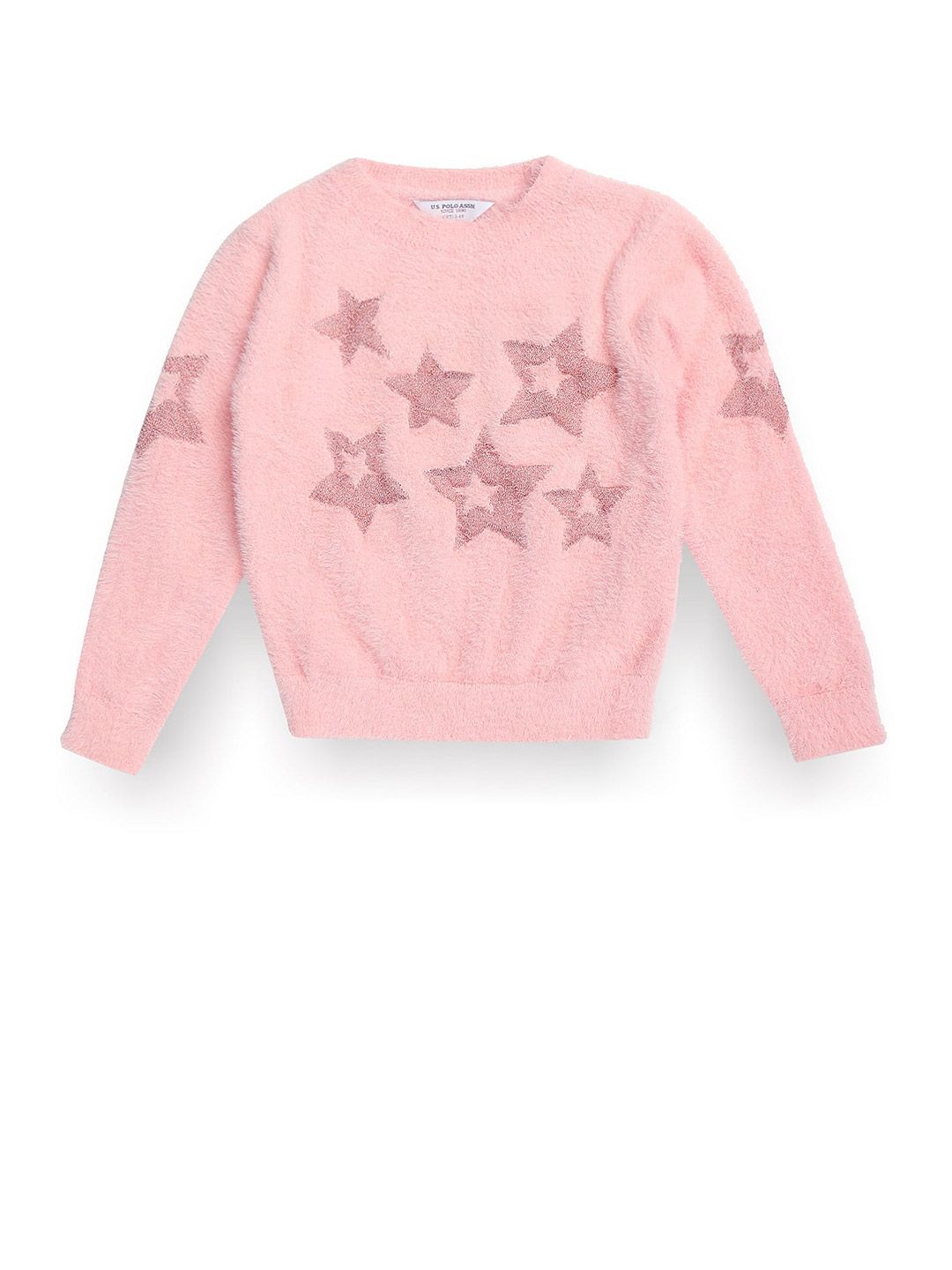 U.S. Polo Assn. Kids Girls Self Design Pullover Sweater-picture-30