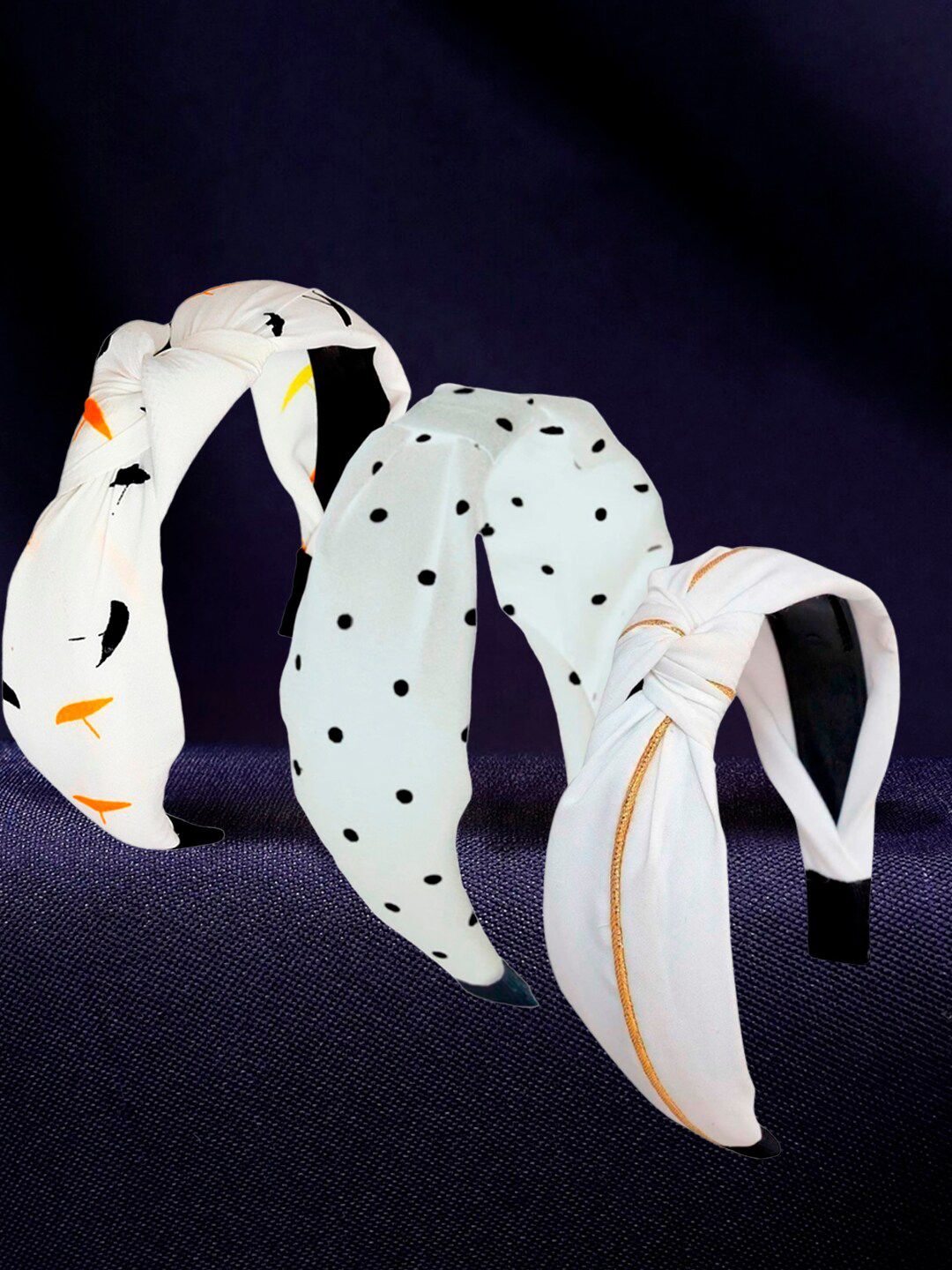 OOMPH Set of 3 Printed Knotted Hairband-image-25