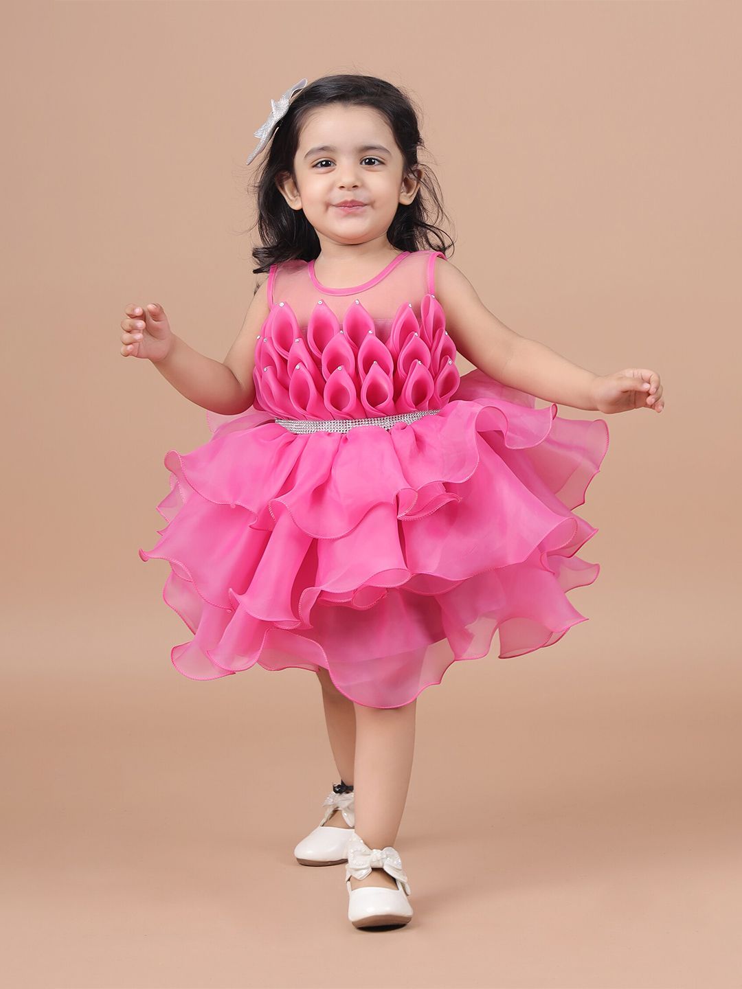 BAESD Girls Organza Layered Fit & Flare Dress-image-37
