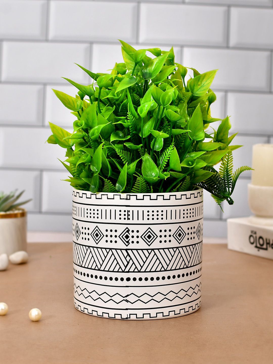 TAYHAA Black Printed Ceramic Planter-picture-16