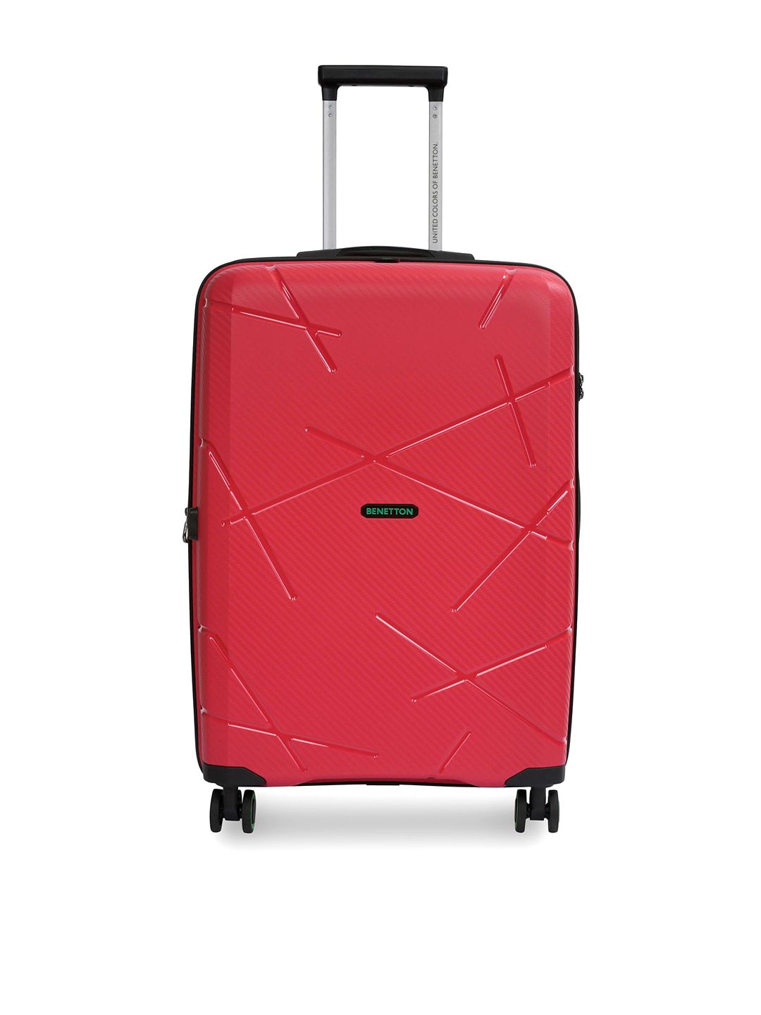 United Colors of Benetton Textured Large Hard Sided Trolley Suitcase-image-6