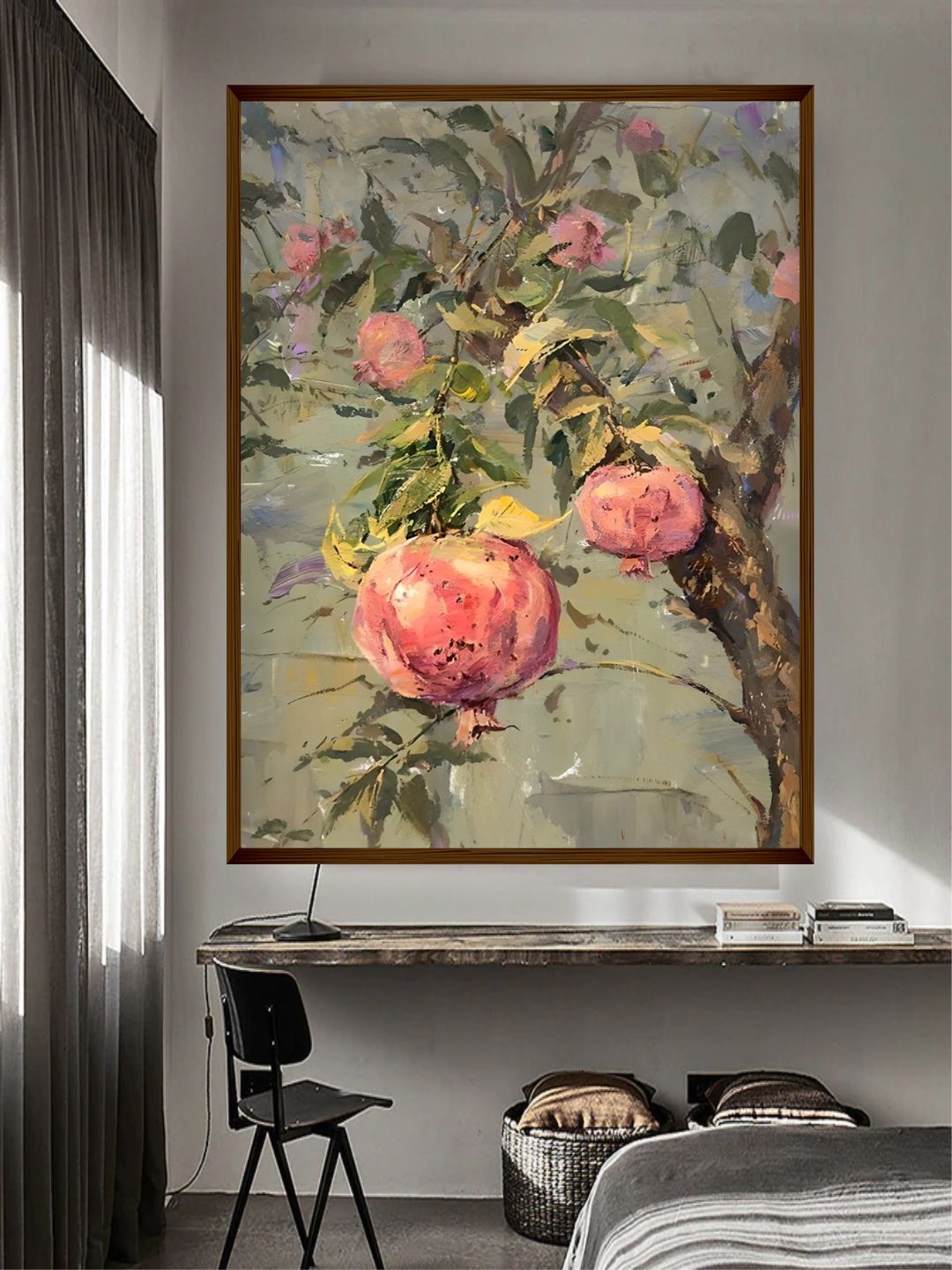 The Art House Green & Pink Abstract Painting Wall Art-image-3
