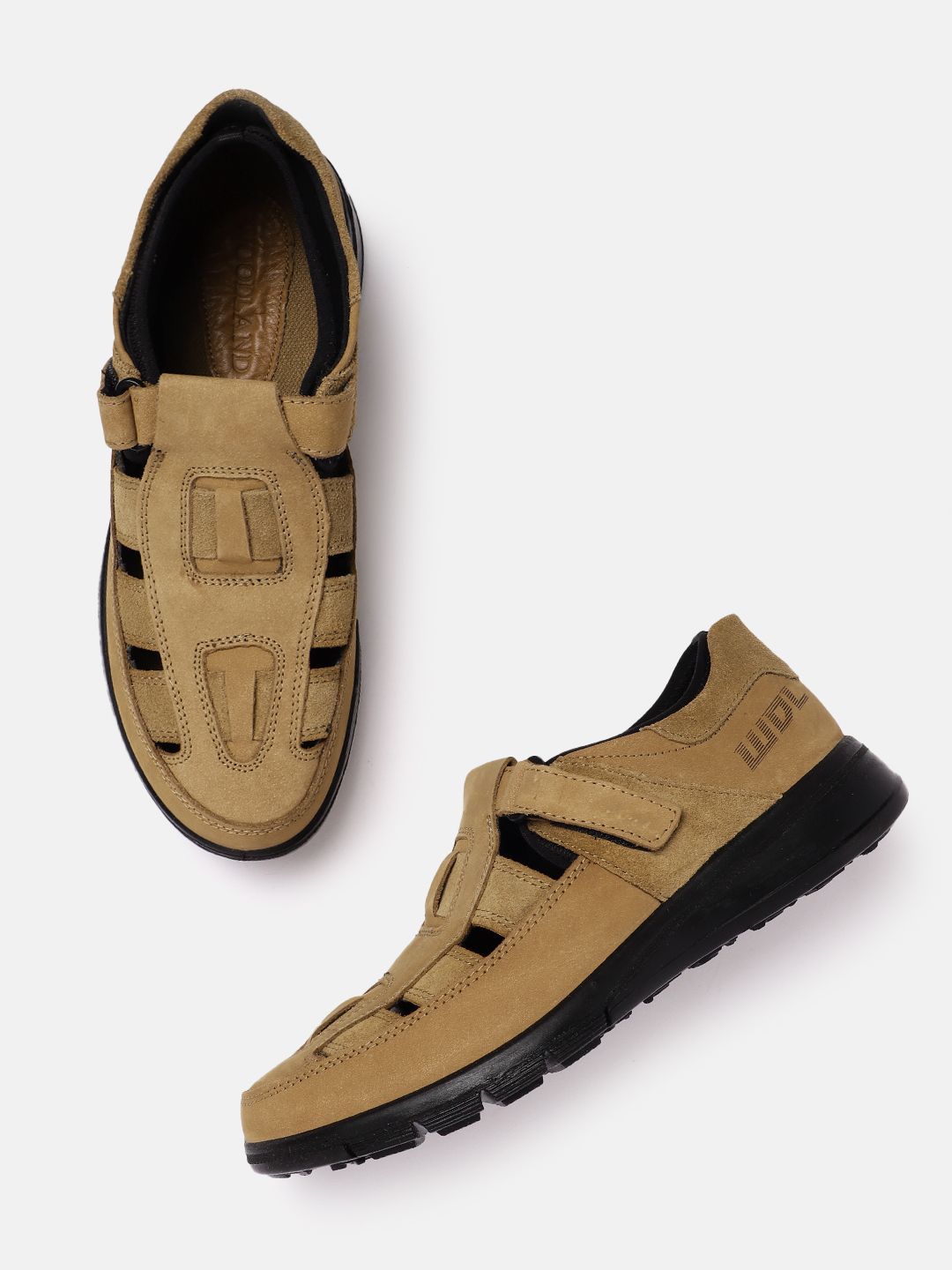 Woodland Men Leather Shoe-Style Sandals