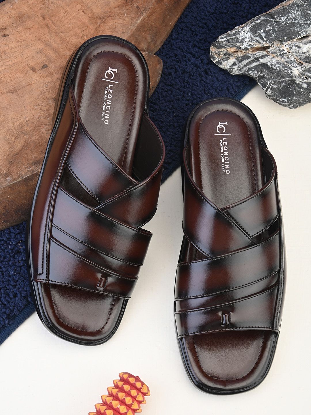 LEONCINO Men Durable Slip Resistance Comfort Sandals-picture-15