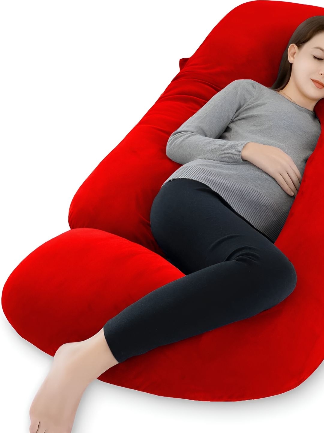DADDY COOL Red & White Faux Velvet Fibre Filled Ultra Soft Maternity Pillow-picture-14