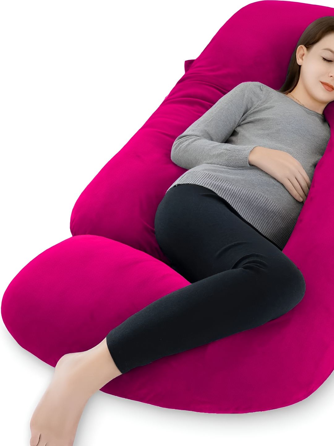 DADDY COOL Pink & White Faux Velvet Fibre Filled Ultra Soft Maternity Pillow-picture-26
