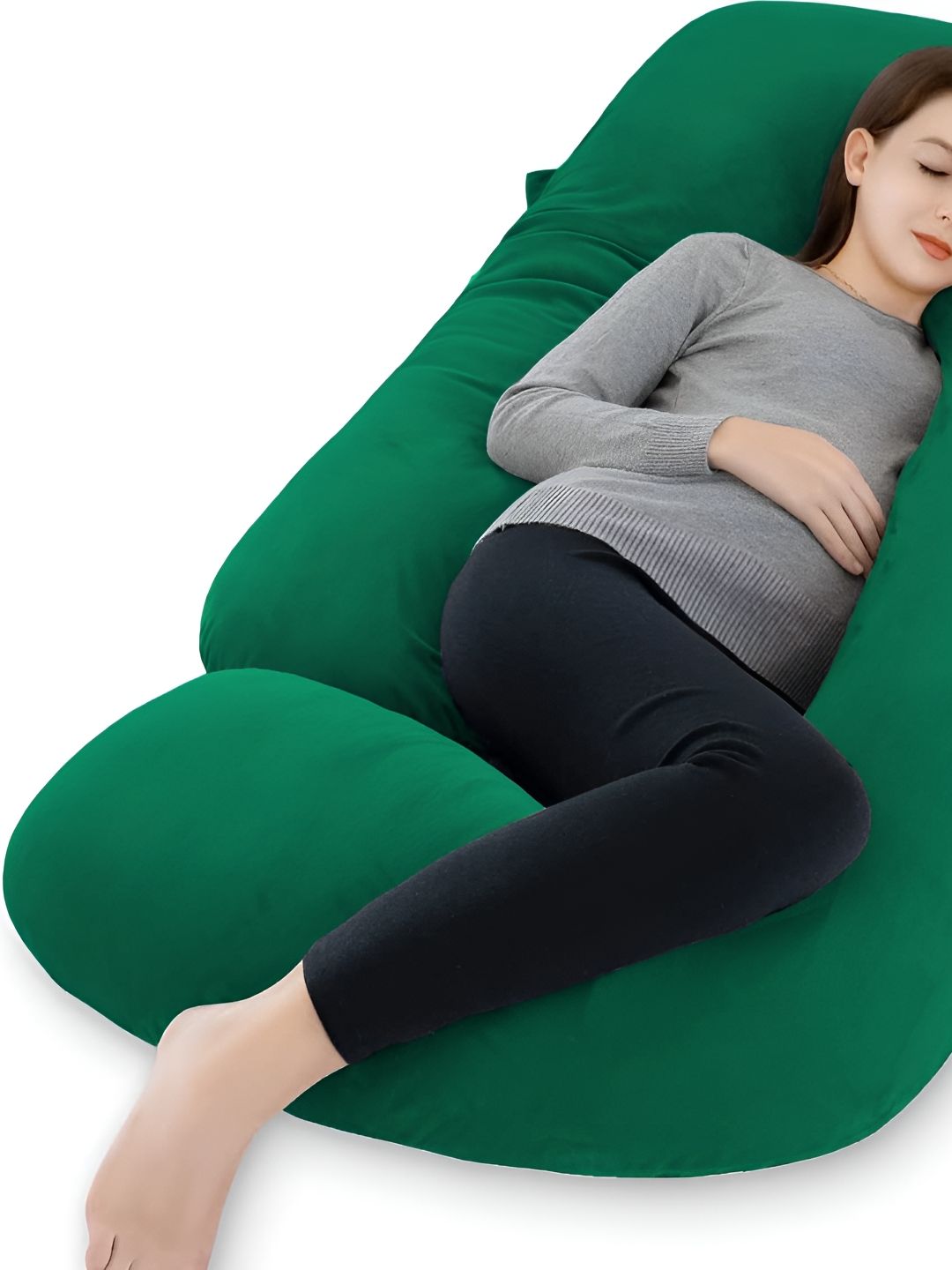 DADDY COOL Green & White Faux Velvet Fibre Filled Ultra Soft Maternity Pillow-picture-12