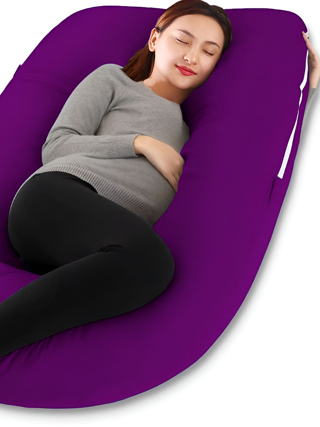 DADDY COOL Purple & White Cotton Fibre Filled Ultra Soft Maternity Pillow-picture-10