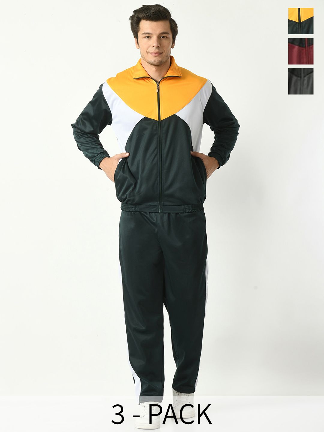 BAESD Pack Of 3 Colorblocked Mid-Rise Tracksuits-image-32