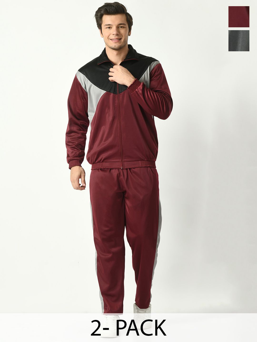 BAESD Pack Of 2 Colorblocked Mid-Rise Tracksuit-picture-39