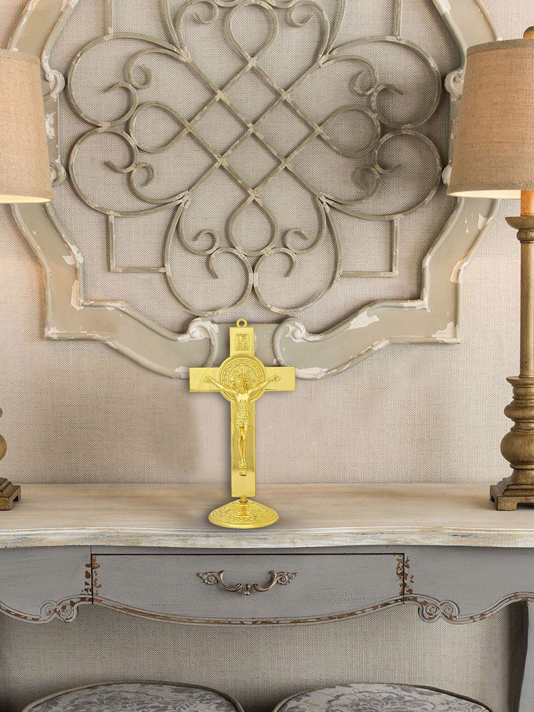 MEMOIR Golden Jesus Cross Crucifix Christian Spiritual Showpiece-image-10