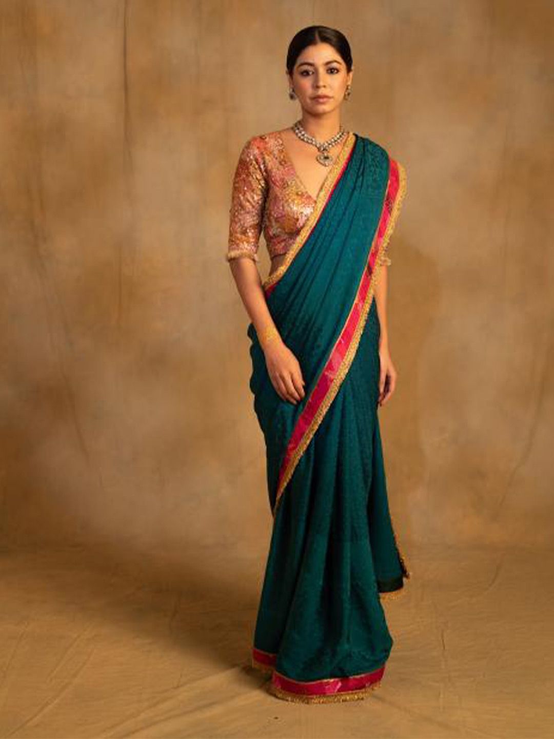 PriyankaRaajiv Woven Designed Zari Pure Crepe Saree-picture-33