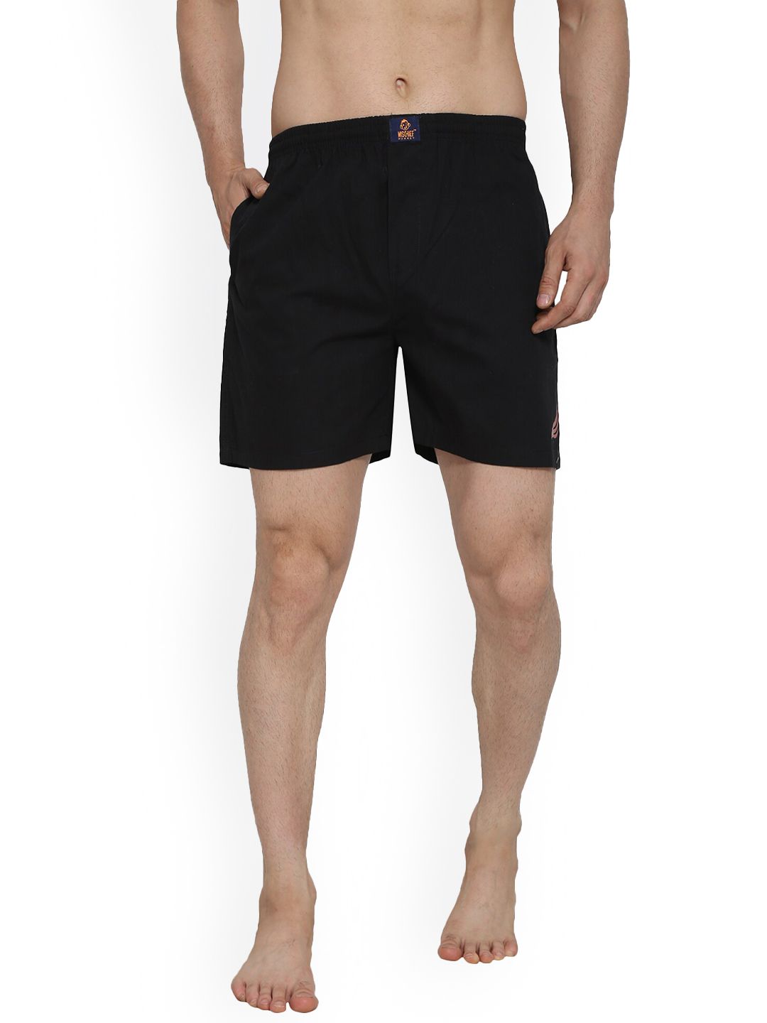 MISCHIEF MONKEY Mid-Rise Pure Cotton Boxers MM-BXR-BLACK-M-image-32
