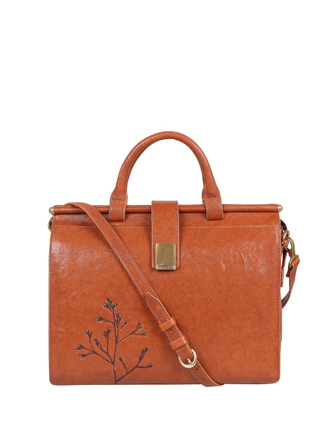 Hidesign Leather Laptop Bag With Cut Work-picture-17