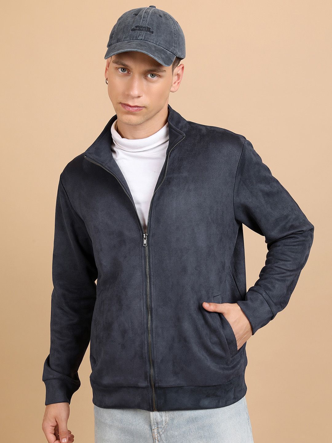 HIGHLANDER Mock Collar Bomber Jacket