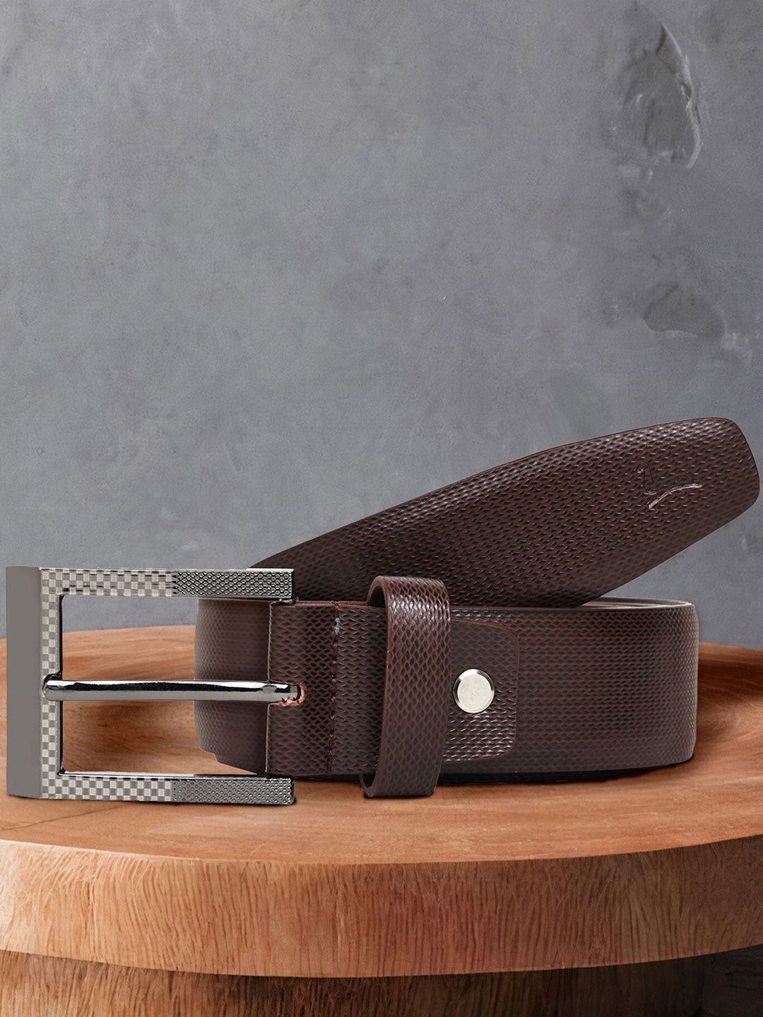 Pacific Gold Men Textured Formal Belt-picture-31
