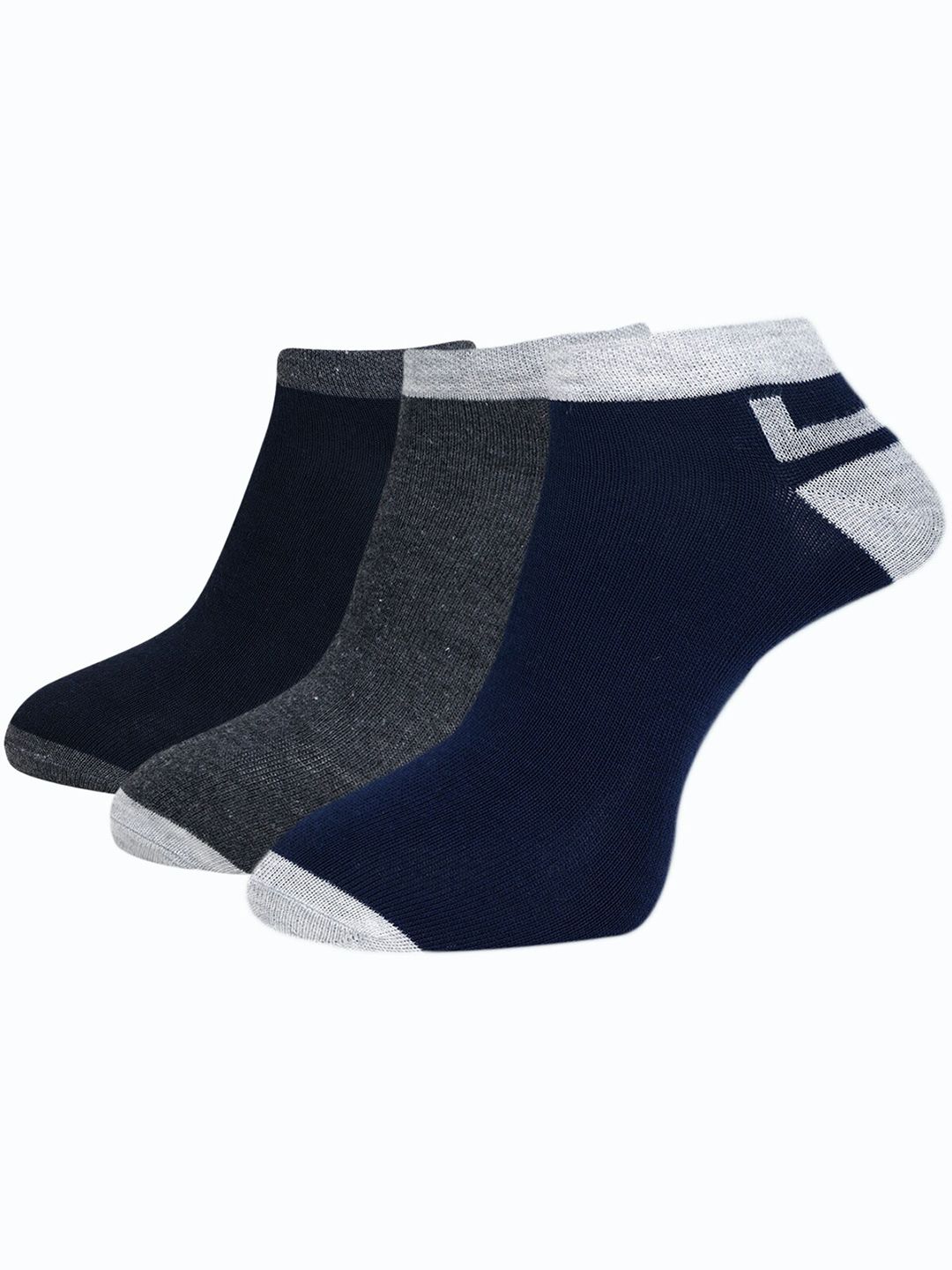 Dollar Socks Men Pack Of 3 Assorted Ankle Length Socks-picture-16