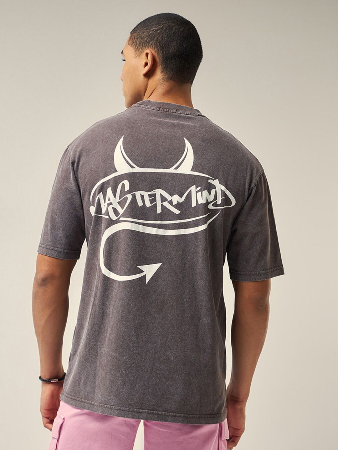 Bewakoof Brown Typography Printed Oversized Cotton T-shirt-picture-22