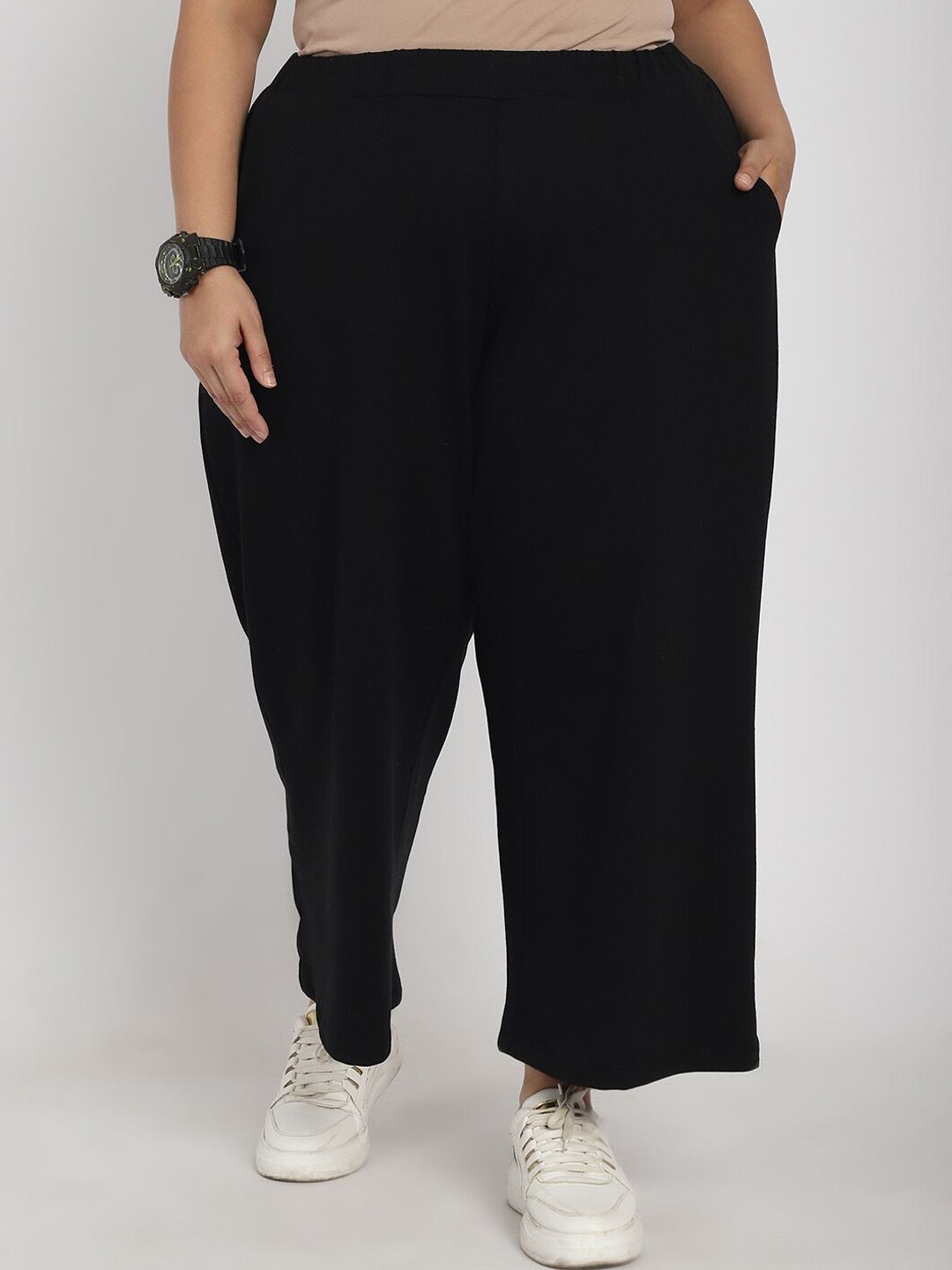 Rute Plus Size Women Mid-Rise Cotton Relaxed Fit Gym Track Pants-picture-15