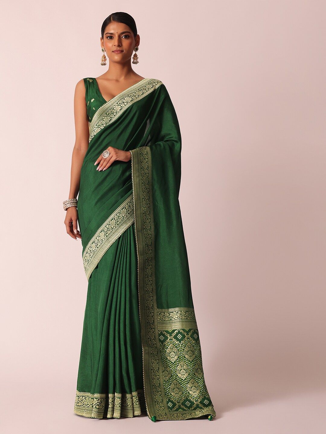 KALKI Fashion Woven Design Border Saree