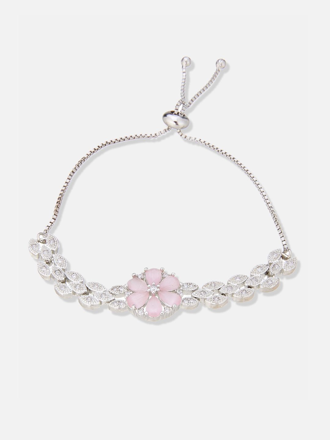 ATIBELLE Silver-Plated Cubic Zirconia-Studded Jewellery Set