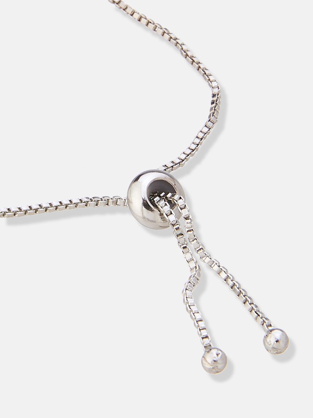 ATIBELLE Silver-Plated Cubic Zirconia-Studded Jewellery Set
