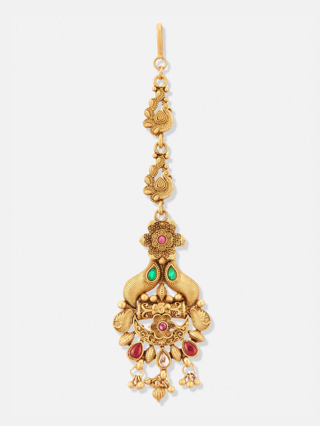 ATIBELLE Set Of 3 Gold-Plated Stone Studded Maangtikka