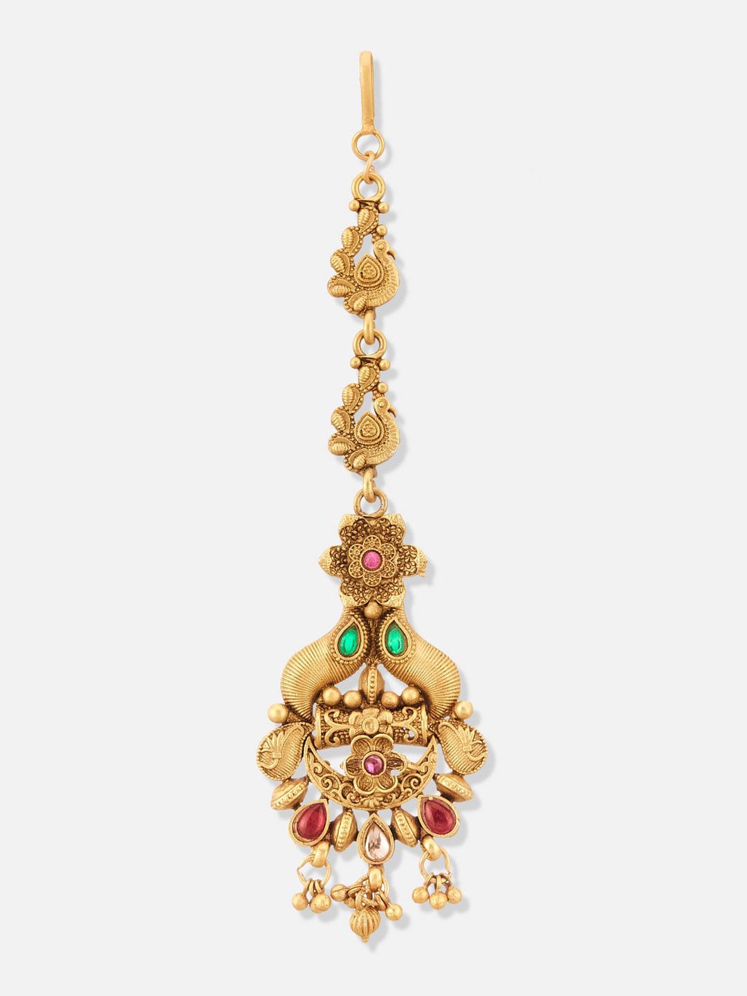 ATIBELLE Set Of 3 Gold-Plated Stone-Studded Maang Tikka